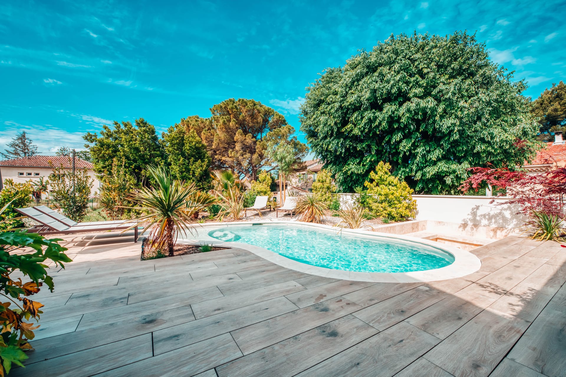 villa piscine privée chauffée L'Isle-sur-la-Sorgue Luberon Oasis de Satteva